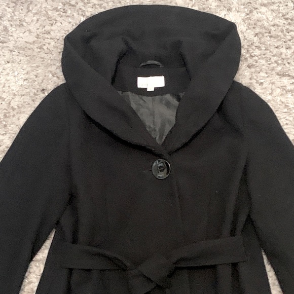 CLEOcleo NWOT High-collar Belted-/Button-closure Bell-sleeve Peacoat - Picture 4 of 16